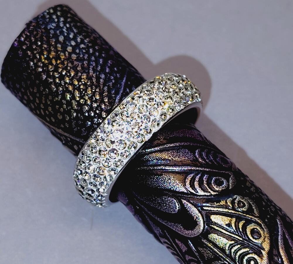 BRILLIANTLY SPARKLY - TITANIUM BRAND PAVE RING - SIZE 10.5